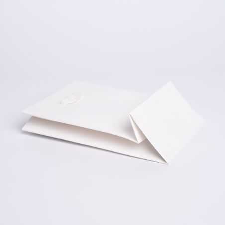 Sac papier personnalisé Noblesse Plastifié 12x6x16 CM | SAC PAPIER NOBLESSE PLASTIFIÉ | IMPRESSION EN SÉRIGRAPHIE SUR DEUX FA...