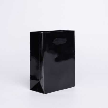 Sac papier personnalisé Noblesse Plastifié 12x6x16 CM | SAC PAPIER NOBLESSE PLASTIFIÉ | IMPRESSION EN SÉRIGRAPHIE SUR UNE FAC...