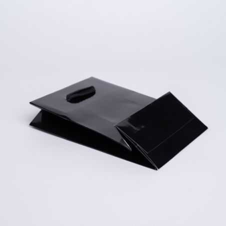 Sac papier personnalisé Noblesse Plastifié 12x6x16 CM | SAC PAPIER NOBLESSE PLASTIFIÉ | IMPRESSION EN SÉRIGRAPHIE SUR UNE FAC...