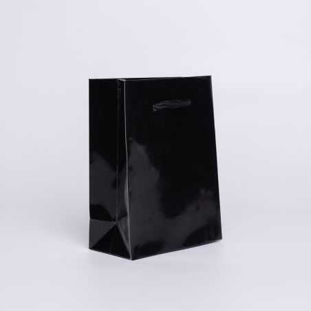 Sac papier personnalisé Noblesse Plastifié 12x6x16 CM | SAC PAPIER NOBLESSE PLASTIFIÉ | IMPRESSION EN SÉRIGRAPHIE SUR UNE FAC...