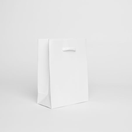 Sac papier personnalisé Noblesse Plastifié 12x6x16 CM | SAC PAPIER NOBLESSE PLASTIFIÉ | IMPRESSION EN SÉRIGRAPHIE SUR UNE FAC...
