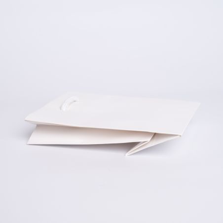 Sac papier personnalisé Noblesse Plastifié 12x6x16 CM | SAC PAPIER NOBLESSE PLASTIFIÉ | IMPRESSION EN SÉRIGRAPHIE SUR DEUX FA...