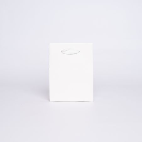 Sac papier personnalisé Noblesse Plastifié 12x6x16 CM | SAC PAPIER NOBLESSE PLASTIFIÉ | IMPRESSION EN SÉRIGRAPHIE SUR UNE FAC...