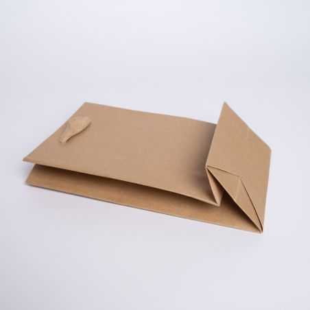 Sac papier personnalisé Noblesse Plastifié 16x8x23 CM | LAMINIERTE NOBLESSE-PAPIERBEUTEL | SIEBDRUCK AUF EINER SEITE IN EINER...