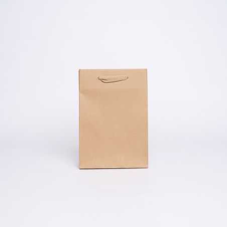 Sac papier personnalisé Noblesse Plastifié 16x8x23 CM | SAC PAPIER NOBLESSE PLASTIFIÉ | IMPRESSION EN SÉRIGRAPHIE SUR UNE FAC...