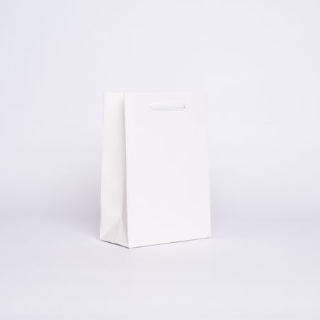 Sac papier personnalisé Noblesse Plastifié 16x8x23 CM | SAC PAPIER NOBLESSE PLASTIFIÉ | IMPRESSION EN SÉRIGRAPHIE SUR UNE FAC...