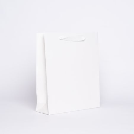 Sac papier personnalisé Noblesse Plastifié 28x8x32 CM | SAC PAPIER NOBLESSE PLASTIFIÉ | IMPRESSION EN SÉRIGRAPHIE SUR DEUX FA...