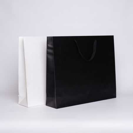 Sac papier personnalisé Noblesse Plastifié 54x12x45 CM | SAC PAPIER NOBLESSE PLASTIFIÉ | IMPRESSION EN SÉRIGRAPHIE SUR DEUX F...