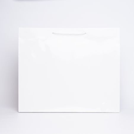 Sac papier personnalisé Noblesse Plastifié 54x12x45 CM | SAC PAPIER NOBLESSE PLASTIFIÉ | IMPRESSION EN SÉRIGRAPHIE SUR UNE FA...