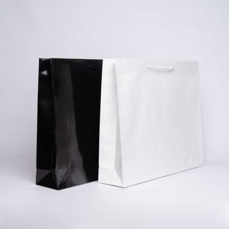 Sac papier personnalisé Noblesse Plastifié 54x12x45 CM | SAC PAPIER NOBLESSE PLASTIFIÉ | IMPRESSION EN SÉRIGRAPHIE SUR UNE FA...