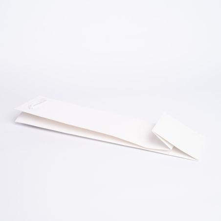 Sac papier personnalisé Noblesse Plastifié 10x10x38 CM | SAC PAPIER NOBLESSE PLASTIFIÉ (BOUTEILLE) | IMPRESSION EN SÉRIGRAPHI...