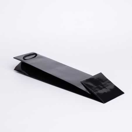 Sac papier personnalisé Noblesse Plastifié 10x10x38 CM | SAC PAPIER NOBLESSE PLASTIFIÉ (BOUTEILLE) | IMPRESSION EN SÉRIGRAPHI...