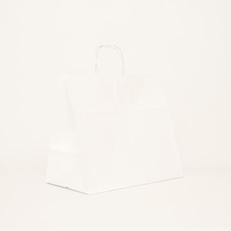 Sac papier personnalisé Safari 22x10x28 CM | SAC PAPIER SAFARI | IMPRESSION FLEXO EN UNE COULEUR SUR ZONES PRÉDÉFINIES SUR LE...