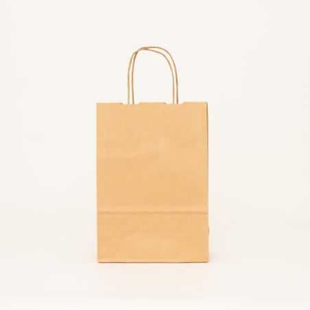 Sac papier personnalisé Safari 26x12x34 CM | SAC PAPIER SAFARI | IMPRESSION FLEXO EN UNE COULEUR SUR ZONES PRÉDÉFINIES SUR LE...