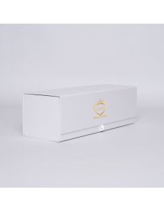 Boîte aimantée personnalisée Bottlebox 12x40,5x12 CM | BOTTLE BOX |BOÎTE POUR 1 BOUTEILLE MAGNUM | IMPRESSION À CHAUD