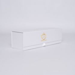 PERSONALISIERT Flaschenbox Magnetbox 10x33x10 cm | BOTTLE BOX | HEISSDRUCK IN EINER FARBE