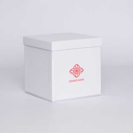 Boîte cloche personnalisée Flowerbox 18x18x18 CM | FLOWERBOX | IMPRESSION EN SÉRIGRAPHIE SUR UNE FACE EN UNE COULEUR