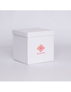 Boîte cloche personnalisée Flowerbox 25x25x25 CM | FLOWERBOX | IMPRESSION EN SÉRIGRAPHIE SUR UNE FACE EN UNE COULEUR