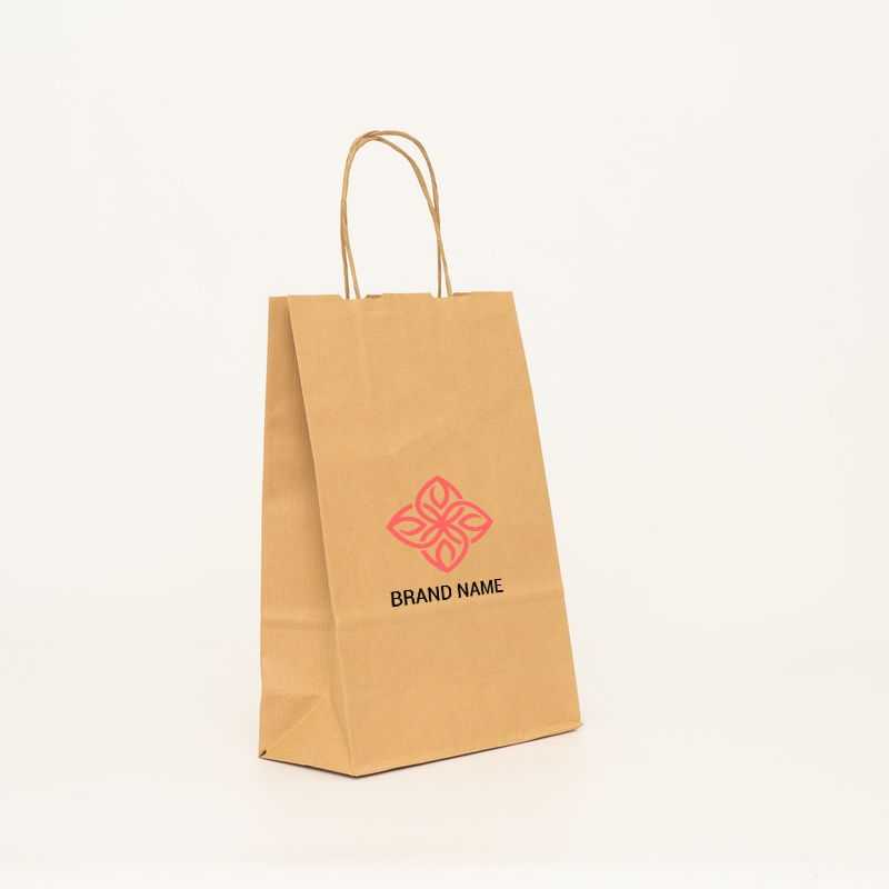 Sac papier personnalisé Safari 22x10x28 CM | SAC PAPIER SAFARI | IMPRESSION FLEXO EN DEUX COULEURS SUR ZONES PRÉDÉFINIES SUR ...