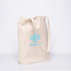 Bolsa de algodón reutilizable personalizada 38x42 CM | BOLSA TOTE DE ALGODÓN | IMPRESIÓN SERIGRÁFICA DE DOS LADOS EN UN COLOR