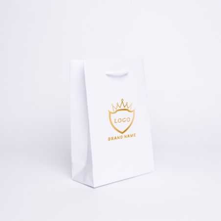Sac papier personnalisé Noblesse Plastifié 16x8x23 CM | SAC PAPIER NOBLESSE PLASTIFIÉ | IMPRESSION EN SÉRIGRAPHIE SUR DEUX FA...