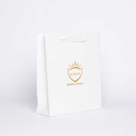 Sac papier personnalisé Noblesse Plastifié 28x8x32 CM | SAC PAPIER NOBLESSE PLASTIFIÉ | IMPRESSION EN SÉRIGRAPHIE SUR UNE FAC...