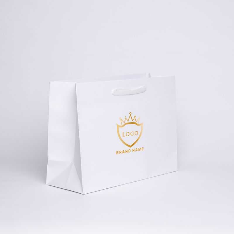 Sac papier personnalisé Noblesse 40x15x29 CM | SAC PAPIER NOBLESSE PREMIUM | IMPRESSION EN SÉRIGRAPHIE SUR DEUX FACES EN UNE ...