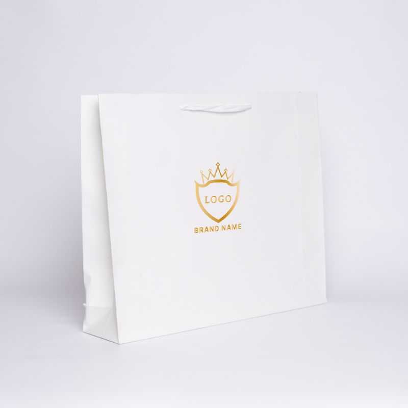 Sac papier personnalisé Noblesse Plastifié 54x12x45 CM | SAC PAPIER NOBLESSE PLASTIFIÉ | IMPRESSION EN SÉRIGRAPHIE SUR DEUX F...