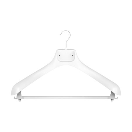 Cintre EQ Premium | Épaules larges | Crochets chromés intégrés | Noir | 42, 49 cm