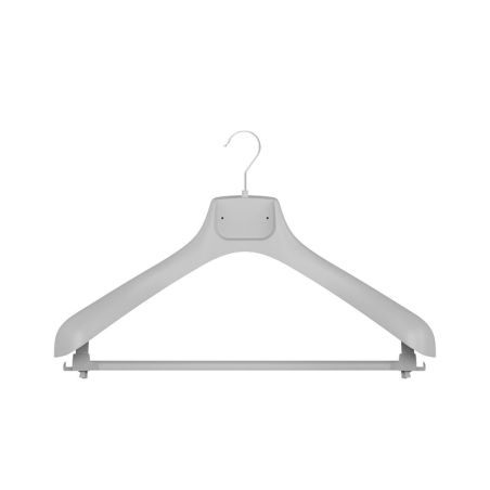 Cintre EQ Premium | Épaules larges | Crochets chromés intégrés | Noir | 42, 49 cm