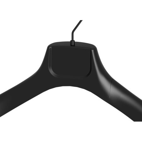 Cintre EQ Premium | Épaules larges | Crochets chromés intégrés | Noir | 42, 49 cm