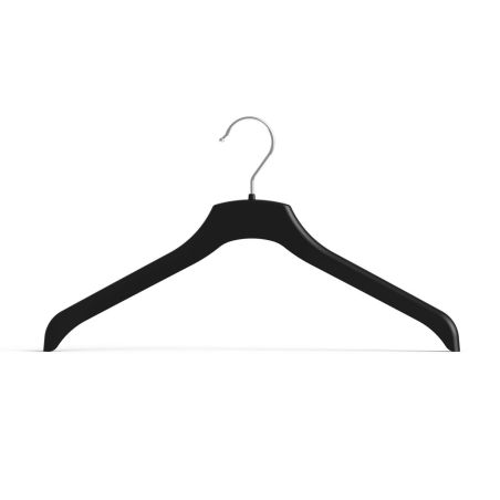 Cintres anti-plis | Épaules antidérapantes et crochet chromé | Noir | Taille 38-45 cm