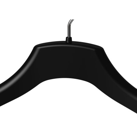 Cintres anti-plis | Épaules antidérapantes et crochet chromé | Noir | Taille 38-45 cm