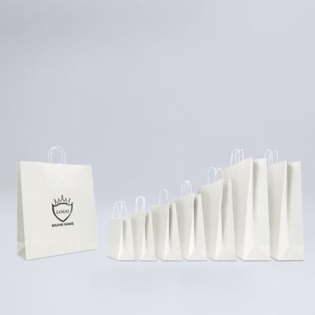 SAC SAFARI KRAFT BLANC AVEC IMPRESSION