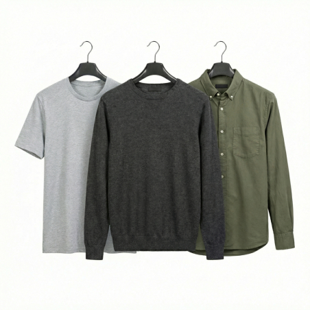 Cintre supérieur en plastique | Poignée antidérapante | Noir | Tailles : 42 à 49 cm