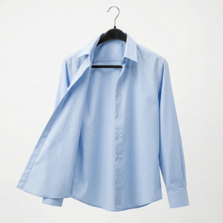 Cintre triangulaire pour chemises | Barre antidérapante | Crochet pivotant chromé | Noir