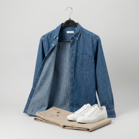 Cintre triangulaire pour chemises | Barre antidérapante | Crochet pivotant chromé | Noir