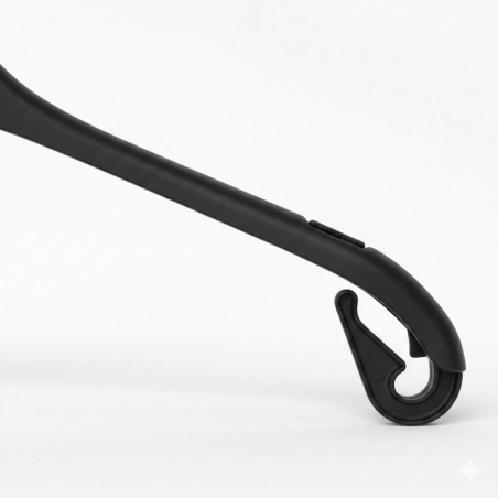Cintre haut de gamme | Encoches antidérapantes profilées | Noir | Tailles : 26 à 43 cm
