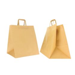 SAC PAPIER POIGNÉE PLATE | 40X35X35