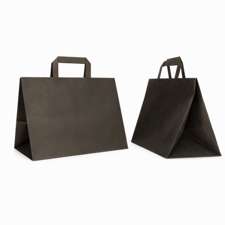 SAC PAPIER  POIGNÉE PLATE | 32X22X24