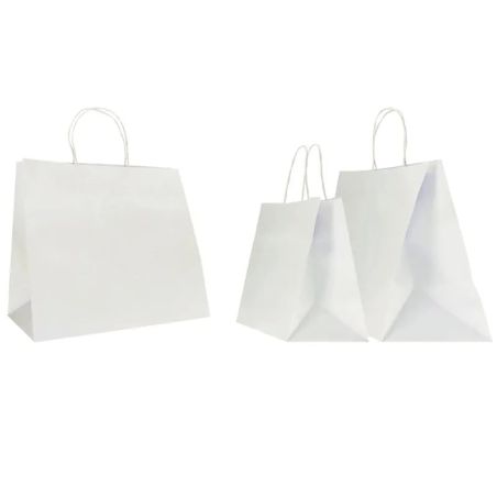 SAC PAPIER  POIGNÉE TORSADÉES| 14x09x21