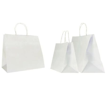 SAC PAPIER  POIGNÉE TORSADÉES| 26x11x35