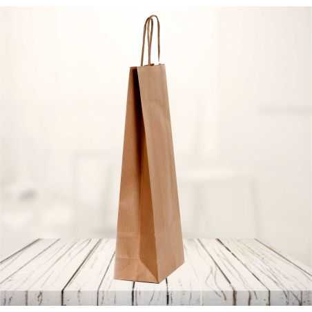 Sac papier personnalisé Safari 14x8x39 CM | SAC PAPIER SAFARI | IMPRESSION FLEXO EN DEUX COULEURS SUR ZONES PRÉDÉFINIES SUR L...