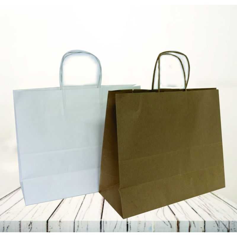 Sac papier personnalisé Safari 45x15x49 CM | SAC PAPIER SAFARI | IMPRESSION FLEXO EN UNE COULEUR SUR ZONES PRÉDÉFINIES SUR LE...