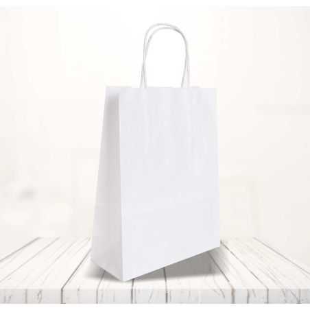 Sac papier personnalisé Safari 18x8x22 CM | SAC PAPIER SAFARI | IMPRESSION FLEXO EN UNE COULEUR SUR ZONES PRÉDÉFINIES SUR LES...