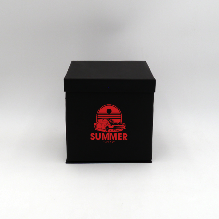 Boîte cloche personnalisée Flowerbox 18x18x18 CM | FLOWERBOX | IMPRESSION EN SÉRIGRAPHIE SUR UNE FACE EN UNE COULEUR